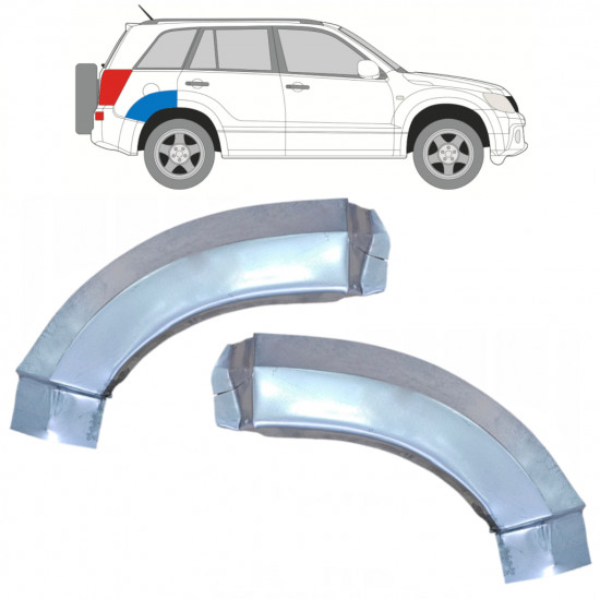 Popravni panel zadnjega dela zadnjega blatnika za Suzuki Grand Vitara 2005-2012 / Levo+Desno / Komplet 9888