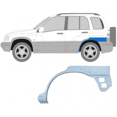 Popravni panel zadnjega blatnika z luknjo za Suzuki Grand Vitara 1997-2005 / Leva 7019