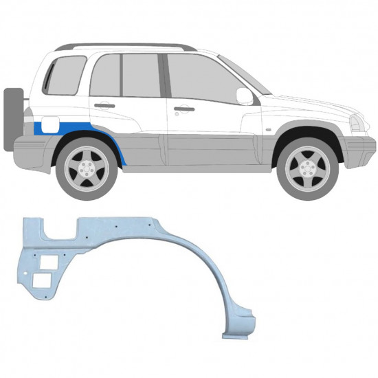 Popravni panel zadnjega blatnika z luknjo za Suzuki Grand Vitara 1997-2005 / Desna 5952