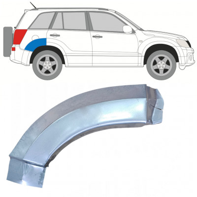 Popravni panel zadnjega dela zadnjega blatnika za Suzuki Grand Vitara 2005-2012 / Desna 7848
