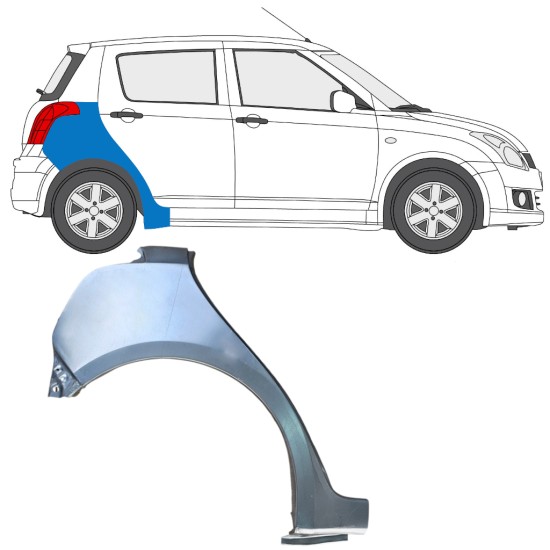 Bok delni za Suzuki Swift 2005-2010 / Desna 16256
