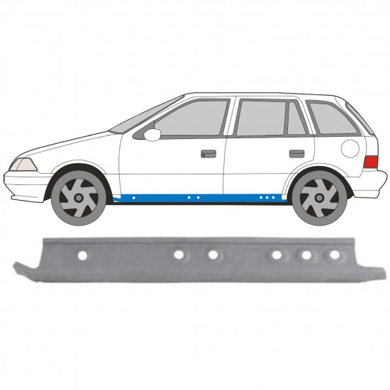 Notranji popravni panel praga za Suzuki Swift 1988-2004 / Leva 8159