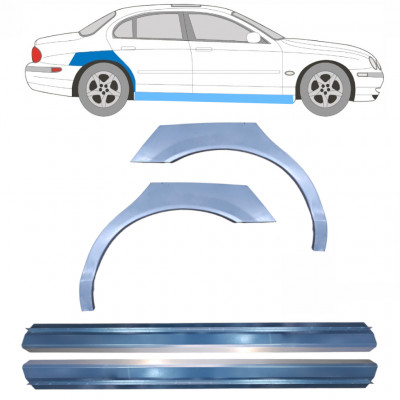 Reparaturni del praga in zadnjega blatnika za Jaguar S-Type 1999-2007 / Komplet 12625