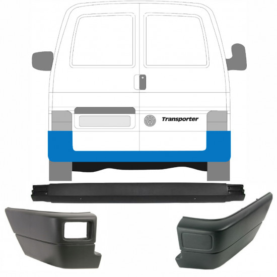 Zadnji odbijač za VW Transporter T4 1990-1996 / Komplet 10646