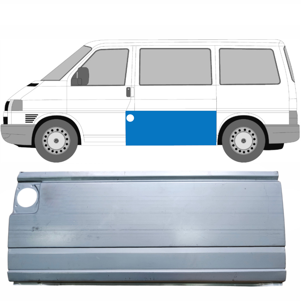 Popravni Panel Visokega Stranskega Dela Za Volkswagen Transporter T4 1990-2003 / Leva 7150