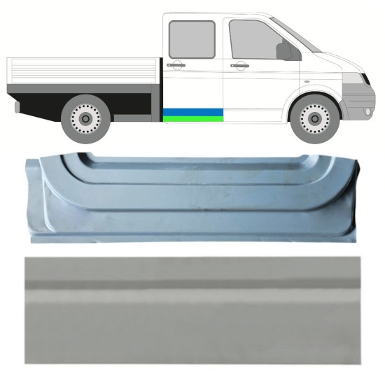 Notranji in zunanji popravni panel zadnjih vrat za Volkswagen Transporter T5 2003-2015 / Desna / Komplet 16876