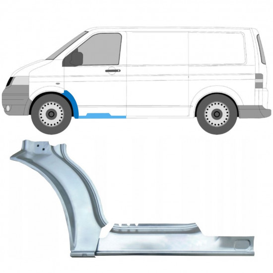 Popravni panel praga in sprednjega blatnika za Volkswagen Transporter T5 2003-2015 / Leva / Komplet 12637