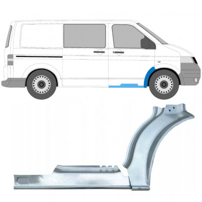 Popravni panel praga in sprednjega blatnika za Volkswagen Transporter T5 2003-2015 / Desna / Komplet 12636