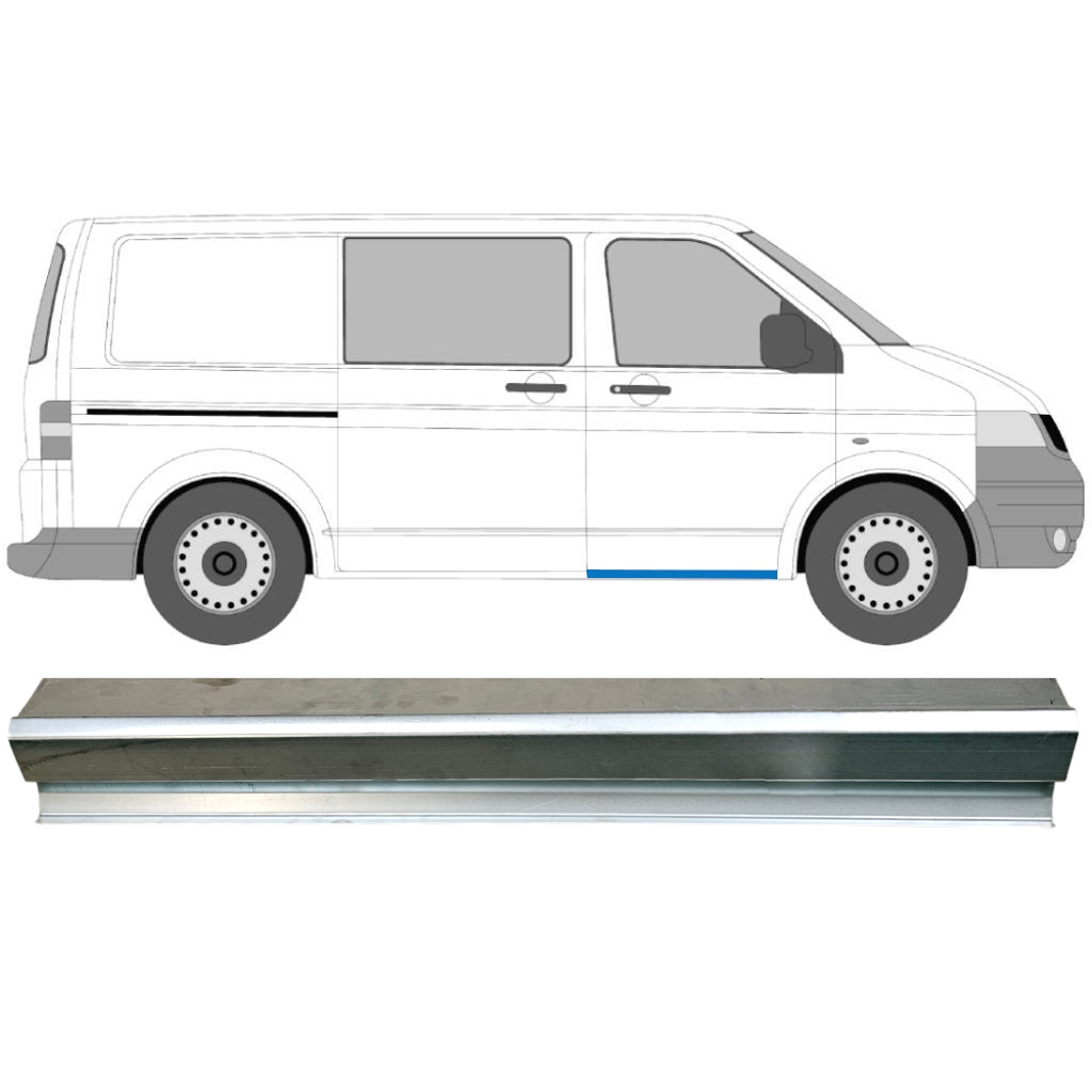 Popravni Panel Praga Sprednjih Vrat Za Vw Transporter T5 2003-2015 / Levo = Desno (Simetrično) 8929