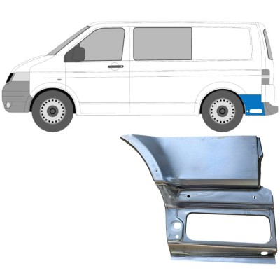 Popravni panel zadnjega blatnika za kolesom za Volkswagen Transporter T5 2003-2015 / Leva 16263