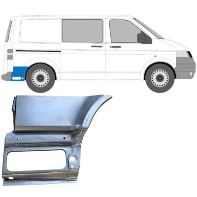 Popravni panel zadnjega blatnika za kolesom za Volkswagen Transporter T5 2003-2015 / Desna 16262