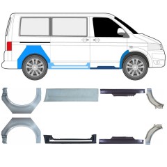 Reparaturni del praga in zadnjega blatnika za Volkswagen Transporter T5 2003-2015 / Komplet 11533