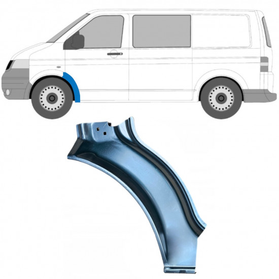 Popravni panel prednjega blatnika za Volkswagen Transporter T5 2003-2009 / Leva 12022