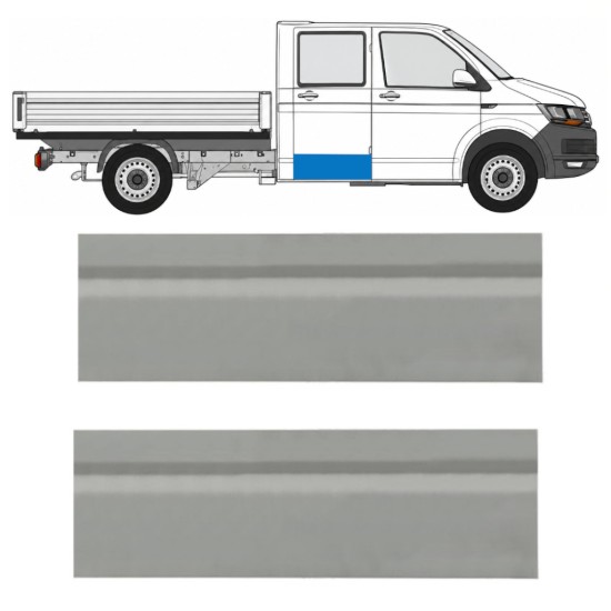Zunanji popravni panel zadnjih vrat za Volkswagen Transporter T6 2015-2024 / Levo = Desno (simetrično) 17126