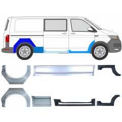 Reparaturni del praga in zadnjega blatnika za Volkswagen Transporter T6 2015-2024 17138