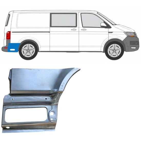 Popravni panel zadnjega blatnika za kolesom za Volkswagen Transporter T6 2015-2024 / Desna 17200