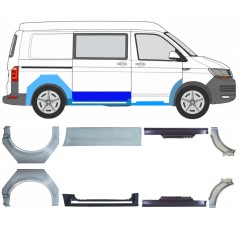 Reparaturni del praga in zadnjega blatnika za Volkswagen Transporter T6 2015-2024 17135