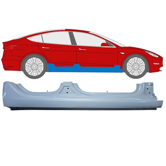 Prag za Tesla Model 3 2017-2023 / Desna 17286