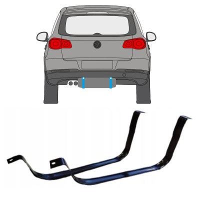 Trakovi za pritrditev rezervoarja goriva za Volkswagen Tiguan 2007-2016 14954