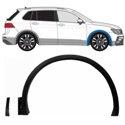 Sprednji blatnik zaščita za Volkswagen Tiguan 2016-2024 R-Line / Desna / Komplet 14848
