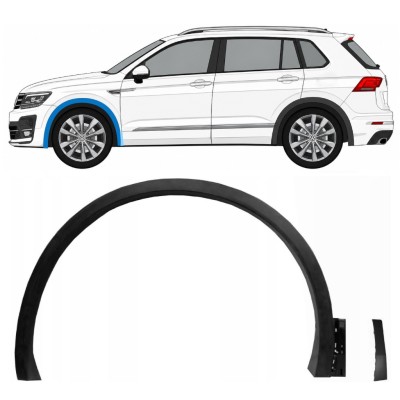 Sprednji blatnik zaščita za Volkswagen Tiguan 2016-2024 R-Line / Leva / Komplet 14853