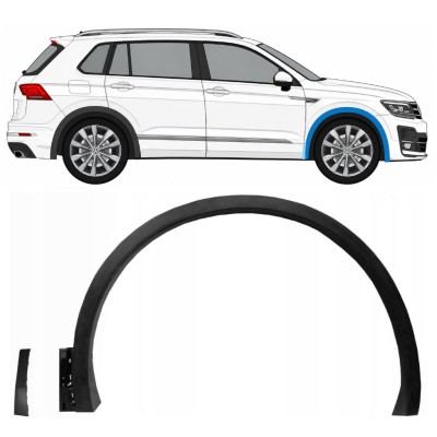 Sprednji blatnik zaščita za Volkswagen Tiguan 2016-2024 R-Line / Desna / Komplet 14848