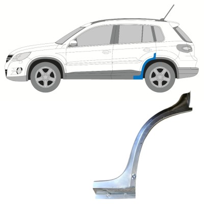 Popravni panel sprednjega dela zadnjega blatnika za Volkswagen Tiguan 2007-2016 / Leva 15784
