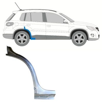 Popravni panel sprednjega dela zadnjega blatnika za Volkswagen Tiguan 2007-2016 / Desna 15783