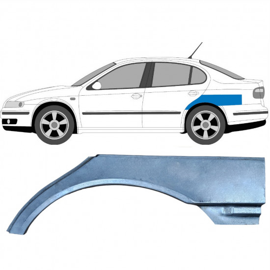 Popravni panel zgornjega dela zadnjega blatnika za Seat Toledo Leon 1999-2006 / Leva 5767