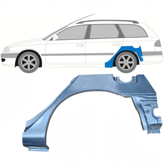 Bok delni za Toyota Avensis 1997-2003 / Leva / COMBI 7614