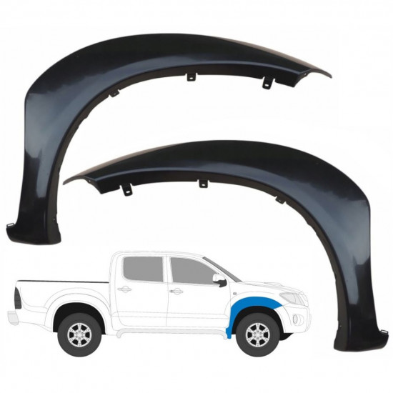 Sprednji blatnik zaščita za Toyota Hilux 2005-2015 / Levo+Desno / Komplet 9476