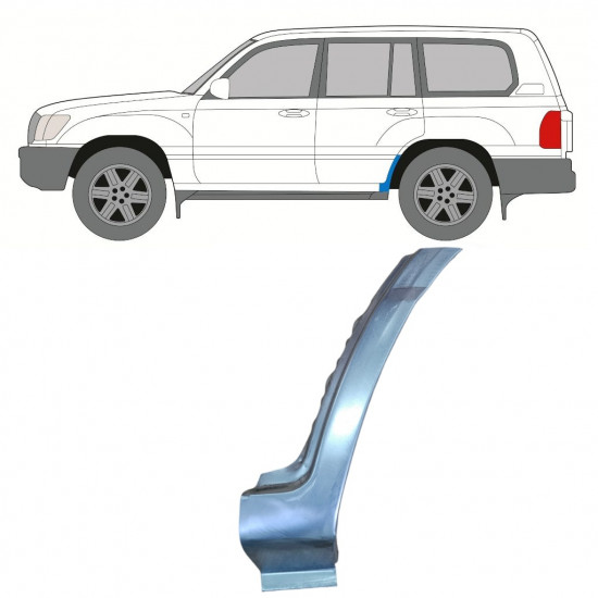 Popravni panel spodnjega zadnjega blatnika za Toyota Land Cruiser 1998-2007 / Leva 8985