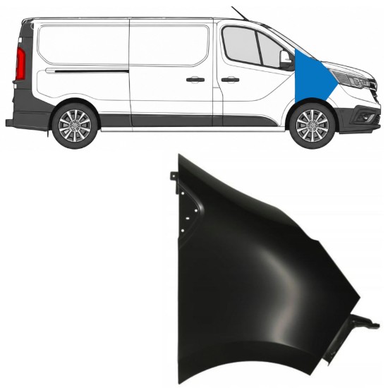 Sprednji blatnik za Renault Trafic 2014- 2021-2026 / Desna 17104