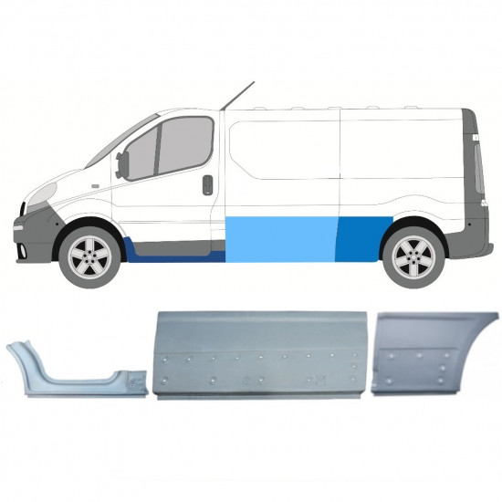 Set popravnih panelov za Renault Trafic Opel Vivaro 2001-2014 / LWB / Leva /  11107