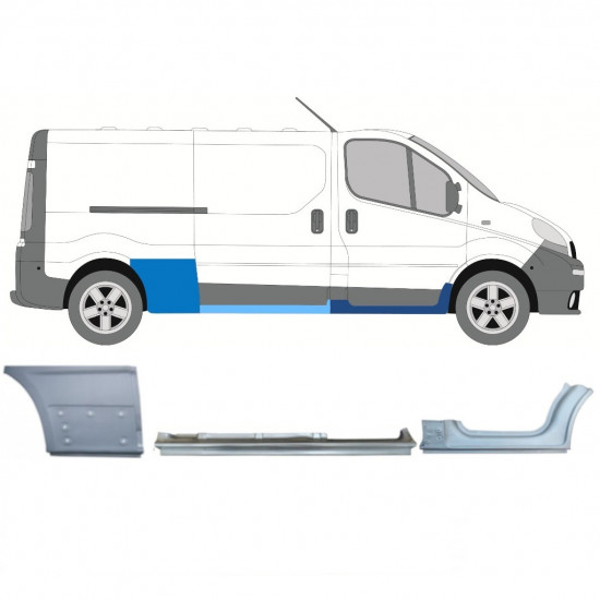 Set popravnih panelov za Renault Trafic Opel Vivaro 2001-2014 / LWB / Desna /  11105