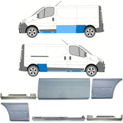 Set popravnih panelov za Renault Trafic Opel Vivaro 2001-2014 / LWB /  11109