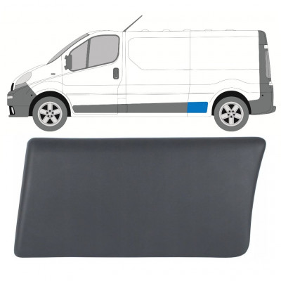 Obloga stranskega dela zadnjega blatnika za Renault Trafic 2001-2014 / Leva 8206