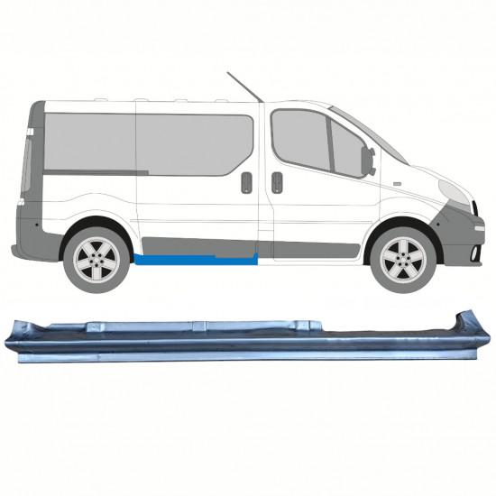 Popravni panel praga drsnih vrat za Renault Trafic Opel Vivaro 2001-2014 / Desna 8576