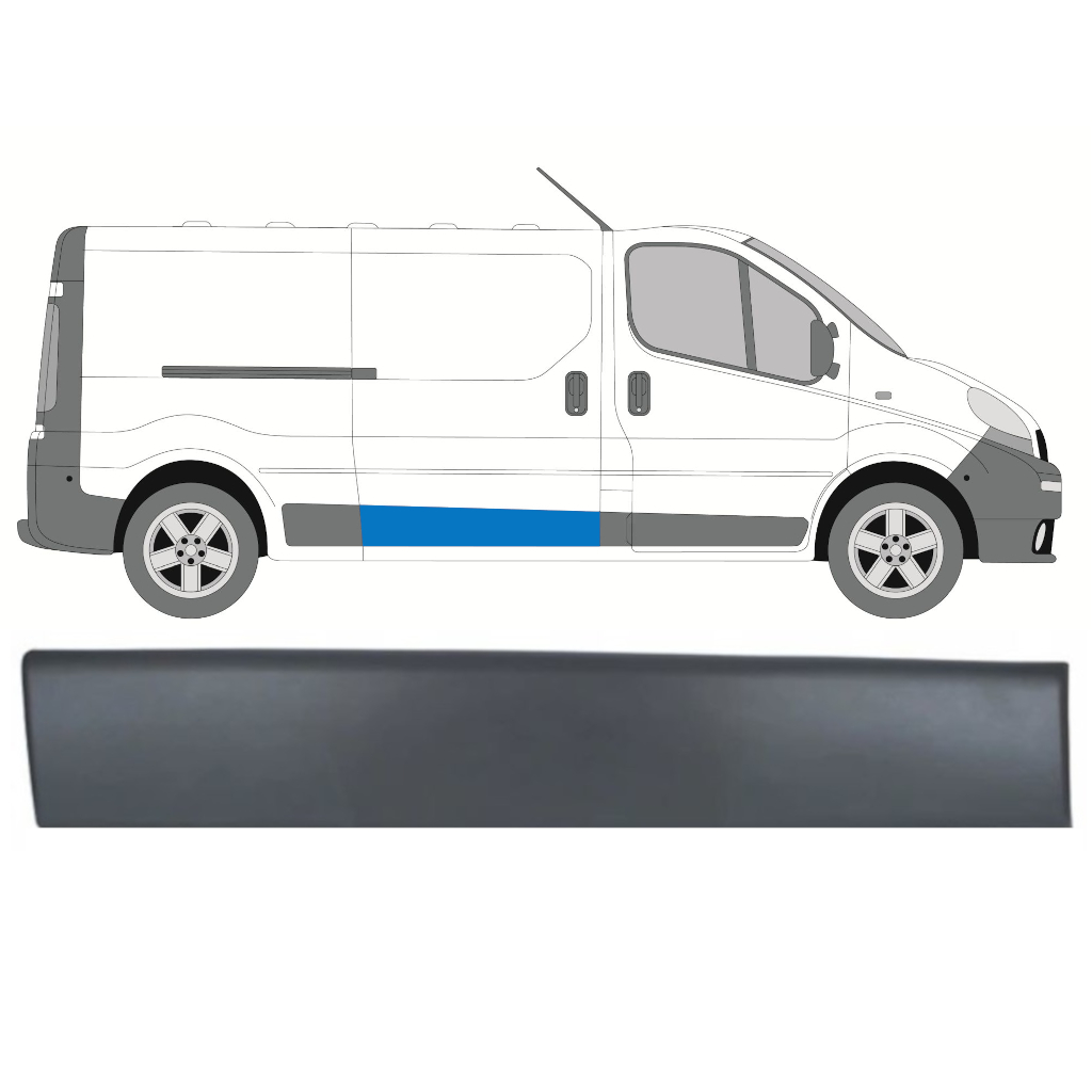Obloga Drsnih Vrat Za Renault Trafic 2001-2014 / Desna 8203