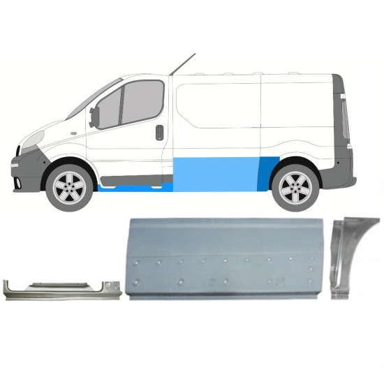 Set popravnih panelov za Renault Trafic Opel Vivaro 2001-2014 / SWB / Leva /  11229