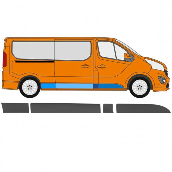 Stranska obloga za Renault Trafic 2014- / LWB / Desna / Komplet 11254