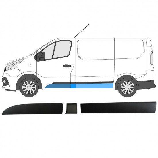 Set stranskih oblog za Renault Trafic Opel Vivaro Talento 2014- / SWB / Leva /  8568