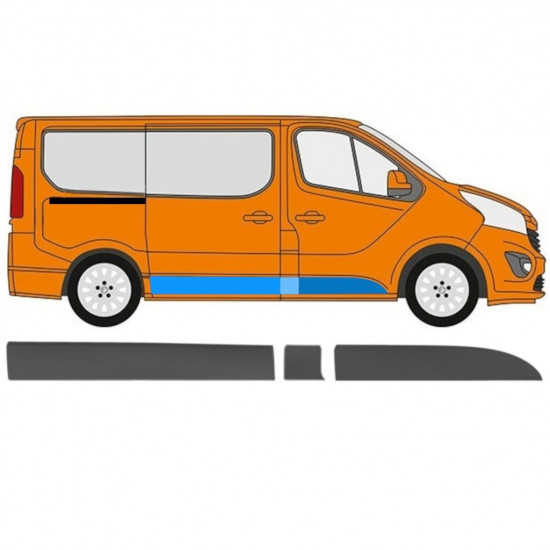 Stranska obloga za Renault Trafic 2014- / SWB / Desna / Komplet 11256