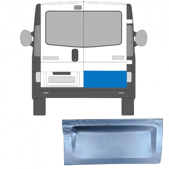 Popravni panel zadnjih vrat za Opel Vivaro / R Trafic 2001- / Desna 6934