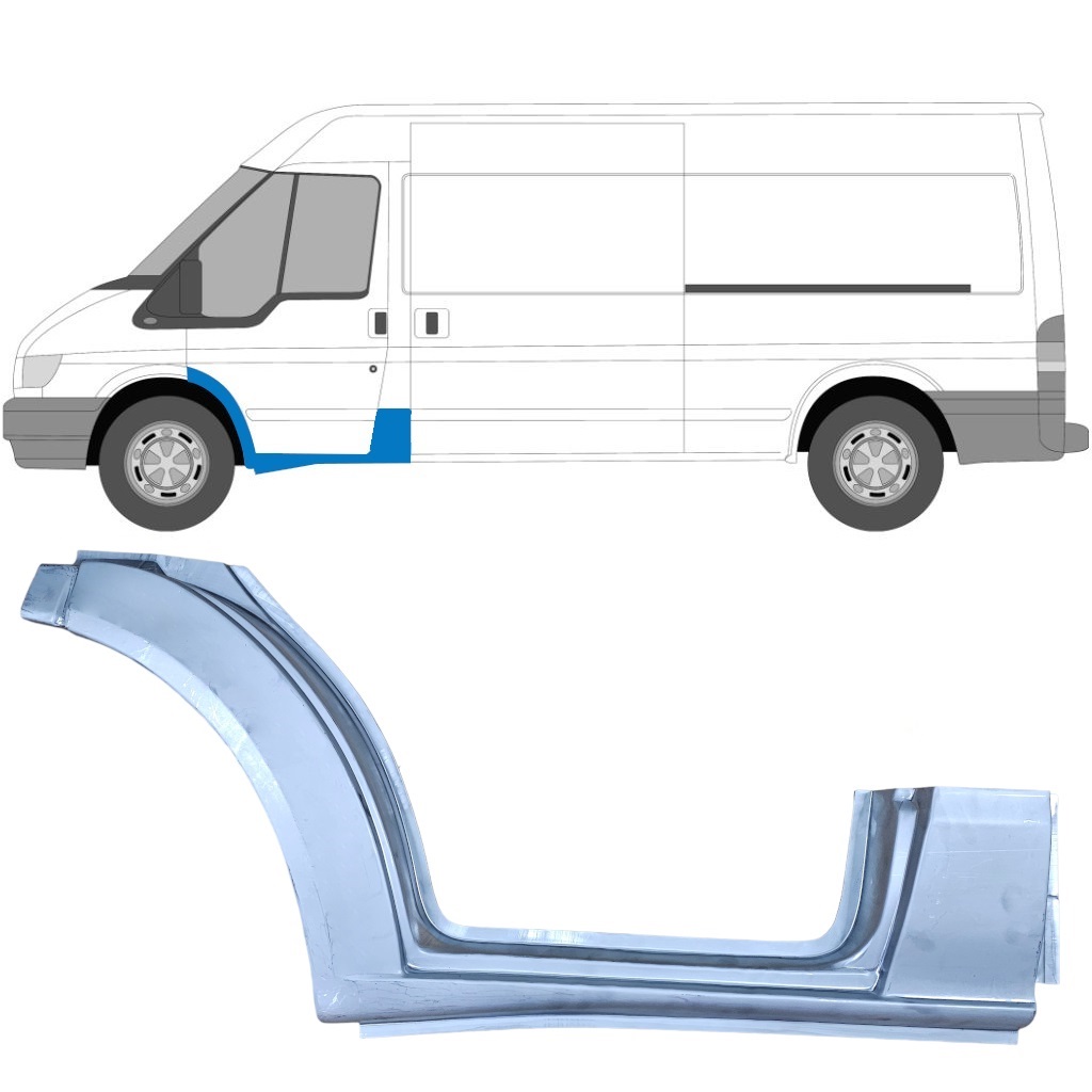 Popravni Panel Praga In Sprednjega Blatnika Za Ford Transit 2000-2013 / Leva 9078