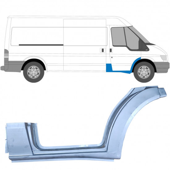 Popravni panel praga in sprednjega blatnika za Ford Transit 2000-2013 / Desna 9076