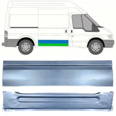 Zunanji spodnji popravni panel drsnih vrat za Ford Transit 2000-2013  / MWB / LWB / Desna /  12665