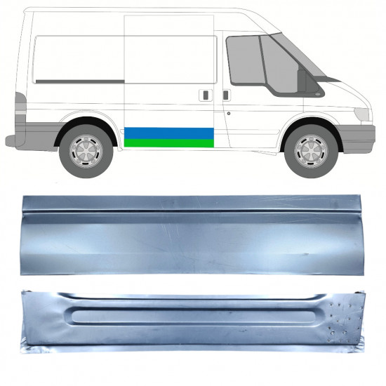 Zunanji spodnji popravni panel drsnih vrat za Ford Transit 2000-2013  / SWB / Desna /  12664