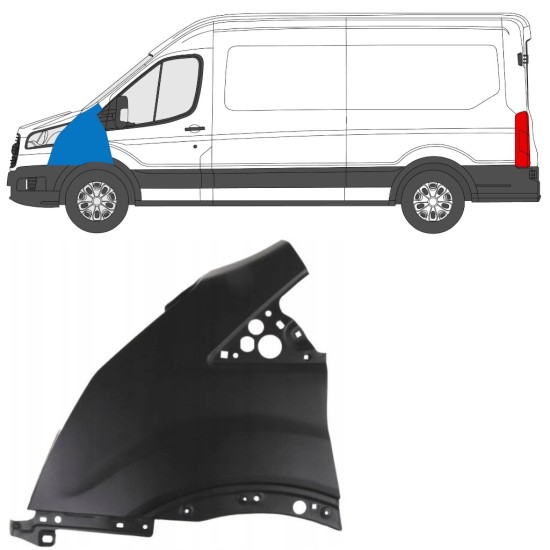 Sprednji blatnik za Ford Transit 2014- 2014-2019 / Leva 17093