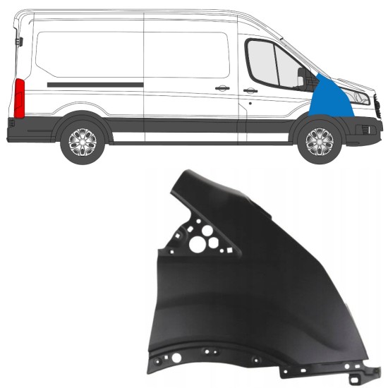 Sprednji blatnik za Ford Transit 2014- 2014-2019 / Desna 17092